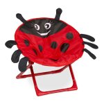Relaxdays fauteuil pour enfant pliant coccinelle h x l x p : 47 x 50 x 48 cm pour int�rieur ou ext�rieur ...