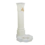 Relaxdays fontaine extrieure pour le jardin ou la terrasse robinet bac h x l x p : 93 x 47 x 38 cm blanche ...