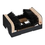Relaxdays gratte - pieds avec brosses sur 3 cts paillasson dextrieur poils robustes fixation au sol ...