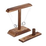 Relaxdays jeu � boire : l?anneau et le crochet pour adultes deux joueurs ou �quipes en bois nature