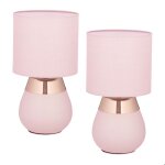 Relaxdays lampe de chevet lot de 2 abat - jour douille e14 câble h x d : 32 x 18 cm pour la chambre rose ... Relaxdays lampe de chevet lot de 2 abat - jour douille e14 câble h x d : 32 x 18 cm pour la chambre rose ...