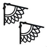 Relaxdays lot pratique de 2 querres pour tagres support pour tablette design antique en fonte noir ...