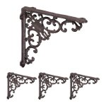 Relaxdays lot pratique de 4 querres pour tagres en fonte design antique hlp : 215 x 4 x 215 cm chacune ...