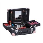 Relaxdays mallette � maquillage pour cosm�tiques vernis � ongle miroir hxlxp : 125 x 31 x 23 cm vide ...