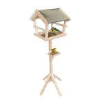Relaxdays mangeoire pour oiseaux avec support toit �tanche jardin balcon et terrasse nichoir bois de ...