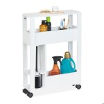 Relaxdays meuble de rangement 2 compartiments ouverts emplacement pour la brosse wc hlp 715 x 17 x 50 ...