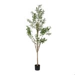 Relaxdays olivier artificiel arbre d�coratif d�tails r�alistes h x d : 180 x 70 cm vert et marron