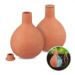 Relaxdays ollas darrosage lot de 2 15 l en argile irrigation racinaire potager & serre terracotta