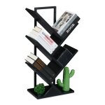 Relaxdays petite bibliothque prenant la forme dun arbre plusieurs branches h x l x p : 71 x 40 x 215 ...
