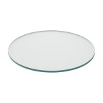 Relaxdays plaque en verre de s�curit� tremp� pour table et chemin�e ronde � 30 cm 8 mm d�paisseur transparente ...