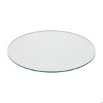 Relaxdays plaque en verre de scurit tremp pour table et chemine ronde  50 cm 8 mm dpaisseur transparente ...