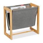 Relaxdays porte - documents pour journaux au format a4 en bambou et polyester hlp : 37 x 395 x 21 cm ...