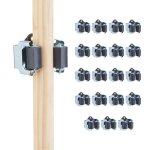 Relaxdays porte - outils mural lot de 20 � coincer support balai mural fer et polyr�sine pinces argent� ...
