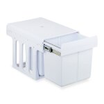 Relaxdays poubelle encastrable pour la cuisine 2 bacs de 15 litres chacun h x l x p : 351 x 343 x 48 ...