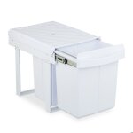 Relaxdays poubelle encastrable pour la cuisine 3 bacs 20 litres et 10 litres hlp : 413 x 34 x 518 cm ...
