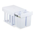Relaxdays poubelle encastrable pour la cuisine 4 bacs de 8 litres chacun h x l x p : 351 x 343 x 48 cm ...