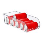 Relaxdays rangement frigo organisateur cuisine aliments hlp 10 x 16 x 35 cm bote avec poigne bac transparent ...