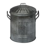 Relaxdays seau  cendres avec couvercle 10 litres fer galvanis rcipient pour charbon chemine pole ...