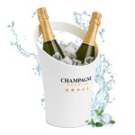 Relaxdays seau � champagne pour 2 bouteilles jolie inscription h x l x p : 295 x 215 x 235 cm blanc