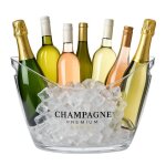 Relaxdays seau � champagne facile � transporter gr�ce aux trous lat�raux 8 litres en plastique robuste ...