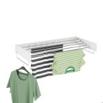 Relaxdays schoir  linge mural peu encombrant h x l x p : 15 x 100 x 505 cm pour votre intrieur blanc ...