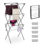 Relaxdays séchoir à linge pliable hlp : 138x63x49 3 niveaux étendoir tour en métal et pp pour lintérieur ... Relaxdays séchoir à linge pliable hlp : 138x63x49 3 niveaux étendoir tour en métal et pp pour lintérieur ...