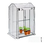 Relaxdays serre de balcon avec 4 grilles hlp: 150x100x80 cm plastique pe et acier plantes herbes transparent ... Relaxdays serre de balcon avec 4 grilles hlp: 150x100x80 cm plastique pe et acier plantes herbes transparent ...
