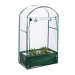 Relaxdays serre de balcon avec sac de plantation hlp : 153 x 89 x 49 cm film plastique pvc & acier transparent ...