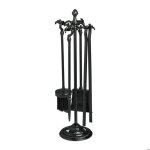 Relaxdays serviteur pour cheminée 5 pièces tisonnier pelle balai pince & support pour poêle fonte noir ... Relaxdays serviteur pour cheminée 5 pièces tisonnier pelle balai pince & support pour poêle fonte noir ...