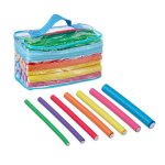 Relaxdays set de 48 bigoudis pour cheveux courts ou longs avec pochette boucles sans chaleur multicolore ...