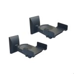 Relaxdays support mural pour enceintes 2 pcs pivotant & inclinable home cin�ma salon acier noir