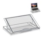 Relaxdays support pour ordinateur pliant pc portable & tablette jusqu? 14 pouces 3 angles maille acier ...