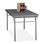 Relaxdays table de jardin extensible et pliante largeur : 166 - 215 cm plastique et acier 8 personnes ...