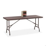 Relaxdays table de jardin pliante 72x180x74 cm plastique et acier r�sistante aux intemp�ries 8 personnes ...