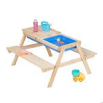 Relaxdays table de pique - nique pour votre enfant cuisine ext�rieure h x l x p : 50 x 89 x 86 cm jardin ...