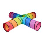 Relaxdays tunnel de jeu pour enfants 4 voies 46 x 232 x 232 cm syst�me pop - up parcours motricit� polyester ...