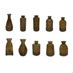 Relaxdays vases lot de 10 textur�s vintage verre h : 10 - 147 cm petites vases d�co marron