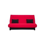 Relaxima - banquette convertible clic clac olivia couchage 130 x 190 rangement int�gr� pearl rouge