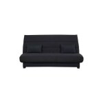 Banquette convertible clic clac salma - relaxima - couchage 130 x 190 rangement int�gr� pearl noir