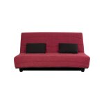 Relaxima - banquette convertible clic clac scoty couchage 130 x 190 rangement intgr cape framboise