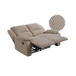 Relaxxo - canap de relaxation manuel 2 places leo en velours ctel - taupe