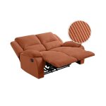 Relaxxo - canap de relaxation manuel 2 places leo en velours ctel - terracotta