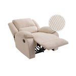 Relaxxo - fauteuil relaxation manuel leo en velours ctel - beige