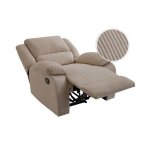 Relaxxo - fauteuil relaxation manuel leo en velours ctel - taupe