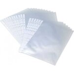 Reliure - baguette plastique - transparent - couverture bantex - 400105682 - lot de 100 pochettes transparente ...