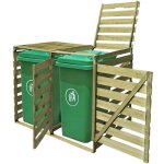 Remisearmoire cache poubelles abri pour poubelle double 240 l bois impr�gn� jilimaison2025 68311330