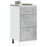 Remisearmoire de plancher lyon - buffet bahut de cuisine / meuble bas - gris 40x46x815 cm jilimaison2025 ...