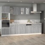 Remisearmoire de plancher � tiroir lyon - buffet bahut de cuisine / meuble bas - sonoma gris 80x46x815 ...