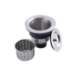 Kit bonde vier cuisine avec panier bouchon et couvercle inox 304 3 - 1 / 2