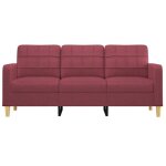Remisecanapé - clic - clac - à 3 places rouge bordeau x 180 cm tissu jilimaison2025 54330871 Remisecanapé - clic - clac - à 3 places rouge bordeau x 180 cm tissu jilimaison2025 54330871